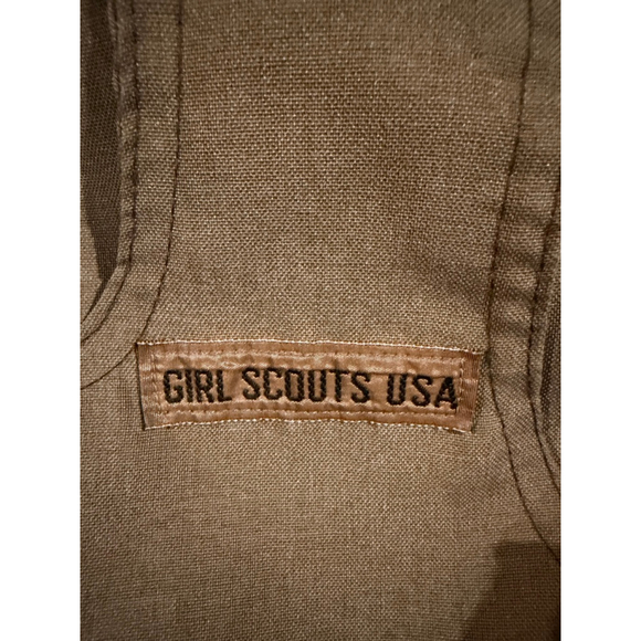 Vintage Girl Scouts Brownie Sleeveless uniform jumper Dress Size 12 - Picture 3 of 9